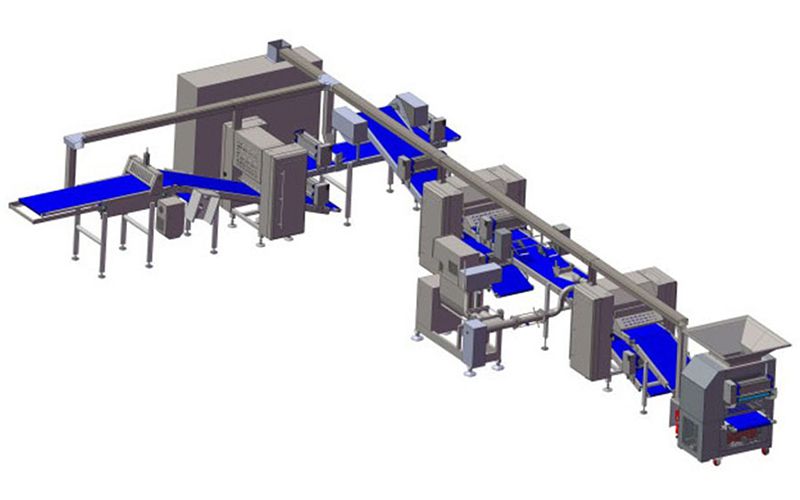 Compact Pastry Dough Laminating Line