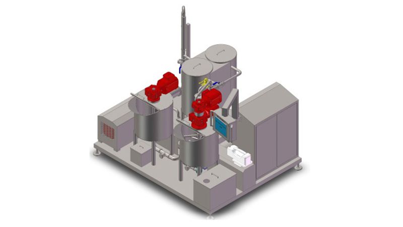 Compact Batter Mixing System for Chiffon Cake