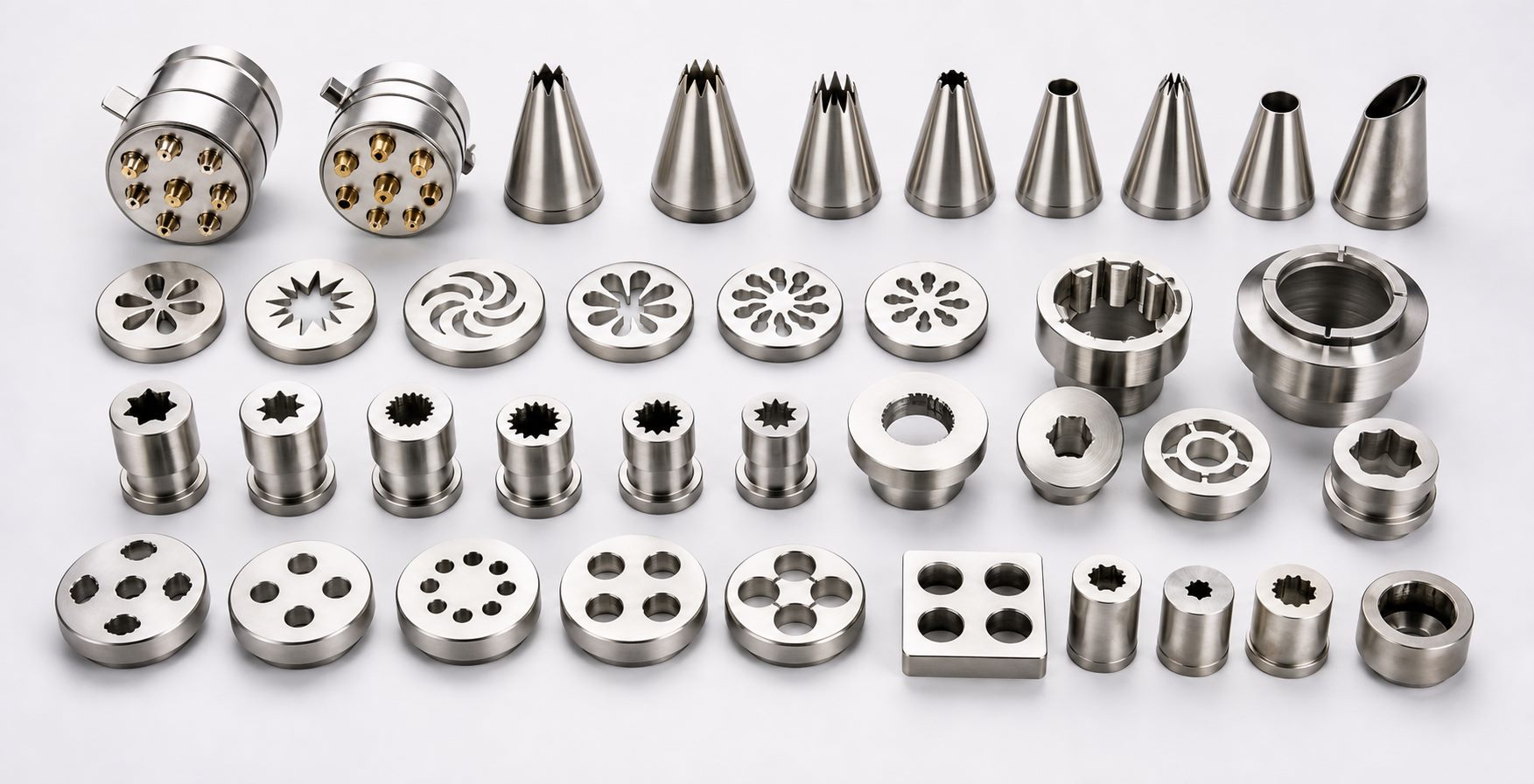 Custom cookie machine molds and forming nozzles